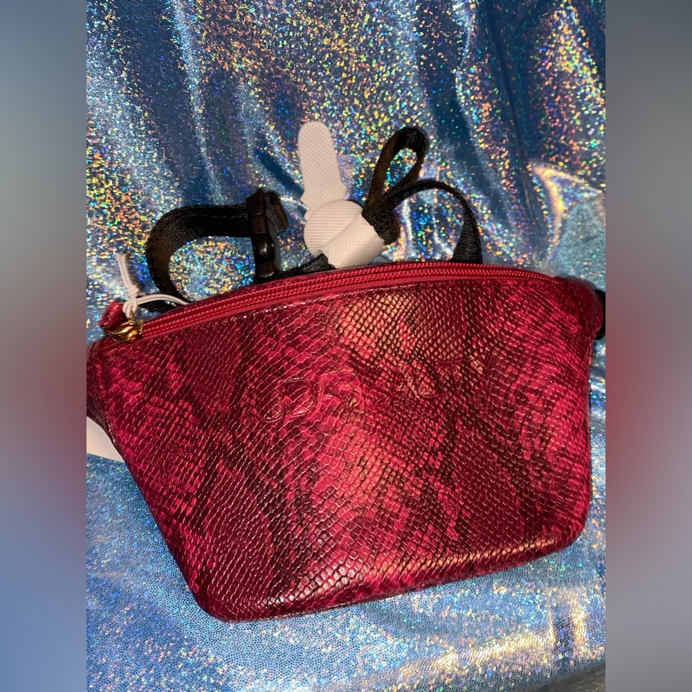 Stylish Pink Snake Print Huda Beauty Women's Bag